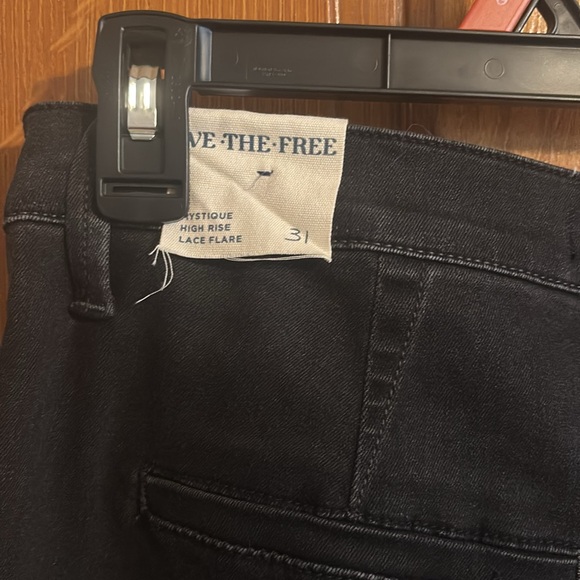 We The Free Free People Mystique Lace Flare Jeans, NWT, Black, 31 - Picture 6 of 7